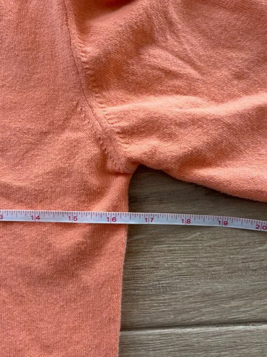 Vintage Lilly Pulitzer Cardigan Womens Medium Peach Pointelle Cottage Preppy Y2K - Picture 8 of 8